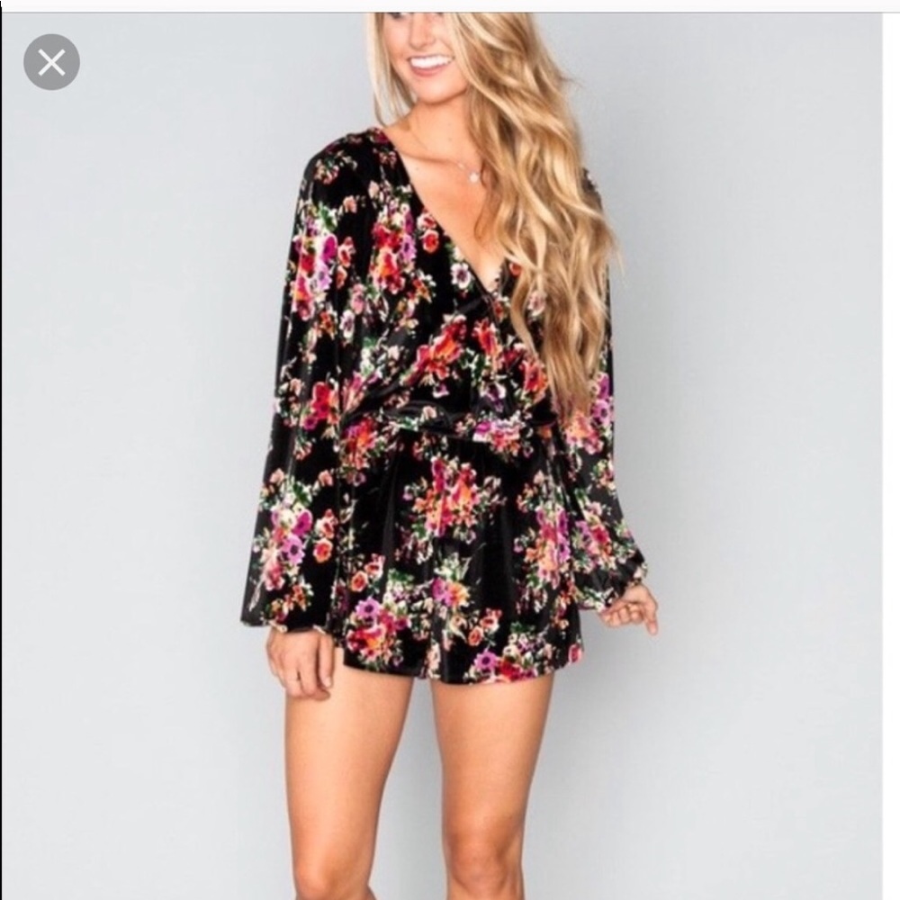 Show Me Your Mumu velvet romper XS